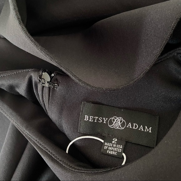 BETSY & ADAM Ruffled Scuba Neoprene Sheath Dress - Picture 6 of 7